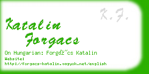 katalin forgacs business card